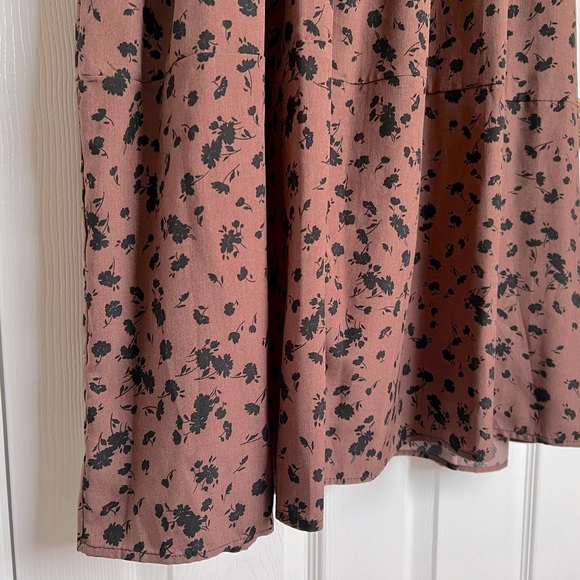 OAK + FORT | Brown & Black Floral Dress - Picture 8 of 11
